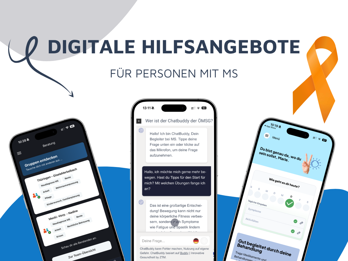 Neuer KI-Chatbot bei MS – Digitale Hilfsangebote im Überblick